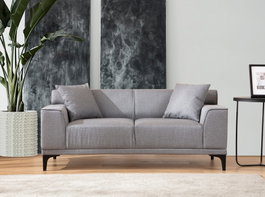Atelier Del Sofa Petra 2 - Sofá de 2 Plazas Gris Claro